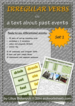 Preview of Irregular Verbs for Past Events - FREE Differentiated Activity