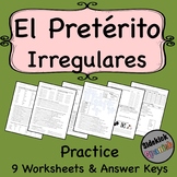 Irregular Verbs in the Preterite Spanish Practice Worksheets
