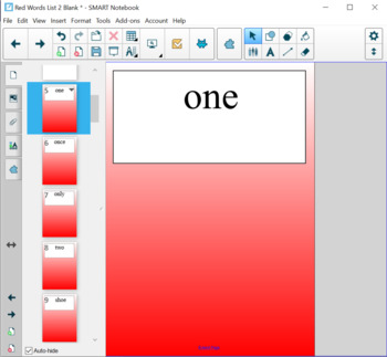 Preview of Irregular Words - List 2 Interactive Whiteboard (Red Words/Heart Words)