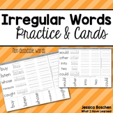 Irregular Words Practice Homework and Cards