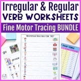 Irregular and Regular Verbs Worksheets | Fine Motor Tracing