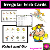 Irregular past tense verbs printable action picture cards