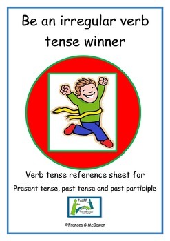 Preview of Irregular verb Reference Sheets, past, present and past participle