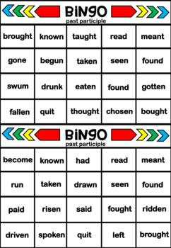 Play Present Tense Game with Bingo [Free Printable]