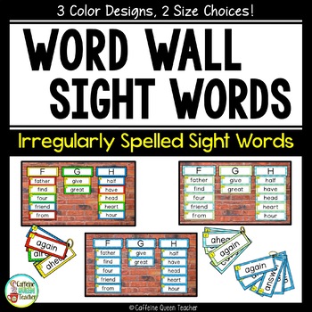 spelled irregularly words word wall choices