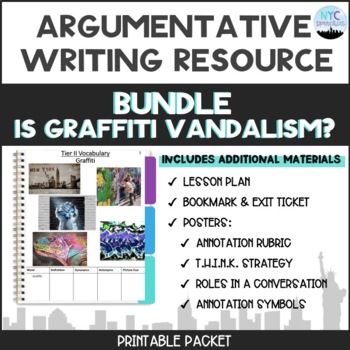 Preview of BUNDLE: Argumentative Writing Resource: Text Analysis, Strategies & Lesson Plan