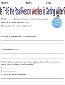 Is THIS the Real Reason Weather is Getting Wilder? Video worksheet