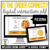 Is The Order Correct? Pizzeria Digital Activity