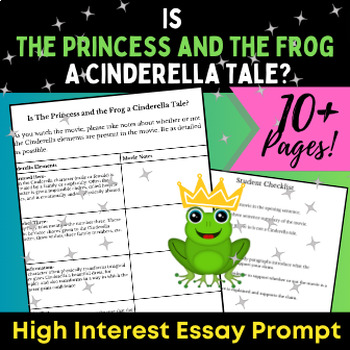 Preview of Is The Princess and The Frog a Cinderella Tale? High Interest Essay Topic