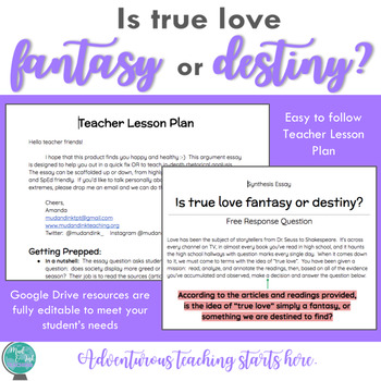 is true love fantasy or destiny essay