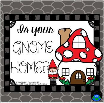 Preview of Is Your Gnome Home? A Rhyming and Graphing Station