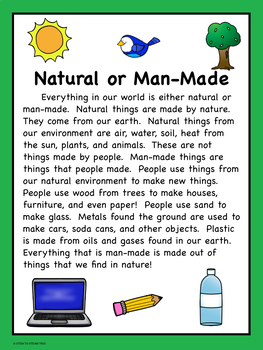 Natural and Man-Made Materials by Science and STEAM Team | TpT