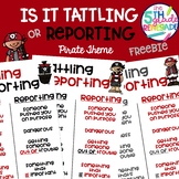Is it Tattling or Reporting Pirate Themed Freebie