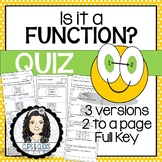 Is it a Function?  Assessment QUIZ