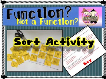 Preview of Is it a Function/Not a Function? Sort and Group Activity