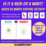 Is it a Need or a Want? Sorting Activity and Conversations