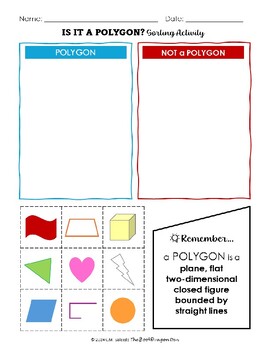 Preview of Is it a Polygon? - Drag & Drop Sorting Activity (Online Tool & Printable)