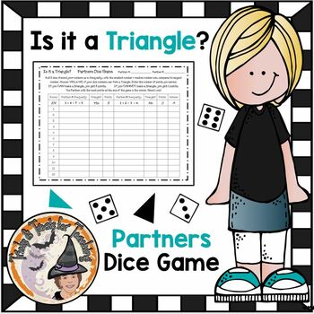 Preview of Math Triangle Inequality Dice Game Partners Activity Is it a Triangle?