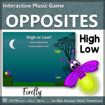 Preview of High and Low Music Opposite Interactive Melodic Direction Music Game {firefly}