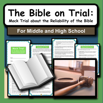 Preview of Is the Bible Reliable? Mock Trial Activity for Bible or Sunday School Class