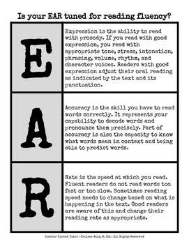 Preview of Is your EAR tuned for reading fluency? {Expression, Accuracy, Rate}