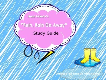 Preview of Isaac Asimov's "Rain, Rain Go Away" Study Guide with Key