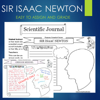 Preview of Isaac Newton Biography Graphic Organizer Interactive Journal