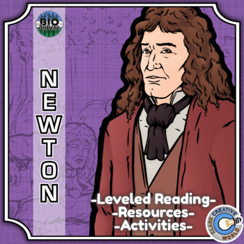 Preview of Isaac Newton Biography - Reading, Digital INB, Slides & Activities