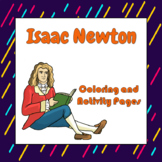 Isaac Newton Coloring and Activity Book Pages - Good for D