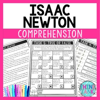 Preview of Isaac Newton Comprehension Challenge - Close Reading