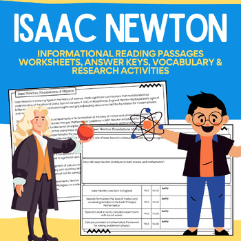 Preview of Isaac Newton: Informational Science Reading Biography & No-Prep Packet