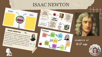 Preview of Isaac Newton: The Laws of Motion and Gravitation - A Study Guide for gardes 8-12