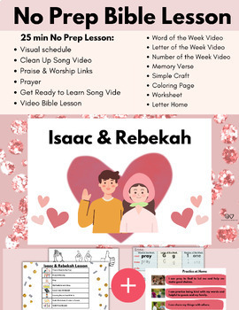 Preview of Isaac & Rebekah: Bible Story Lesson & Activities