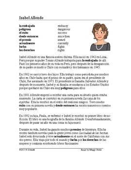 Preview of Isabel Allende Biografía: Spanish Biography on Chilean Author