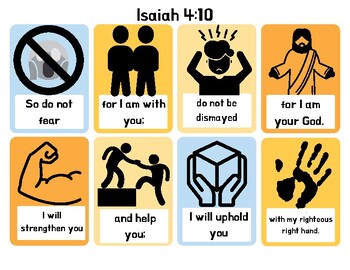 Preview of Isaiah 4:10 Memory Verse Posters/Visual Cues