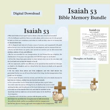 Preview of Isaiah 53 Scripture Memory Bundle