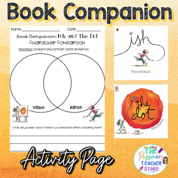 Preview of Ish and The Dot Book Companion Activity l Character Comparison l Growth Mindset