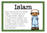 Islam Information Poster Set/Anchor Charts | World Religions Unit