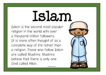 Preview of Islam Information Poster Set/Anchor Charts | World Religions Unit