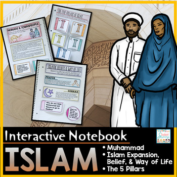 Preview of Islam Interactive Notebook- Islamic Civilizations - Islamic Empire Worksheets