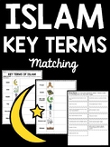 Islam Key Terms Matching Worksheet World Religions