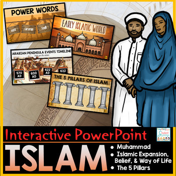 Preview of Islam PowerPoint Google Slides Google Classroom Activities Timeline