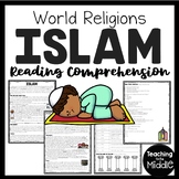 Islam Reading Comprehension Worksheet World Religions Muslim