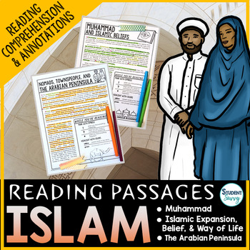 Preview of Islam Reading Passages - Questions - Annotations Islamic World