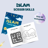 Islam Scissor Skill & Coloring Worksheet for Muslim Kids t