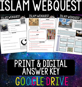 Preview of Islam WebQuest - Google Drive - Print & Digital
