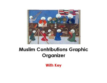 Preview of Islamic Achievements and Contributions Graphic Organizer with KEY