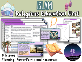 Preview of Islamic Beliefs - Religion Unit - 6 Outstanding Lessons