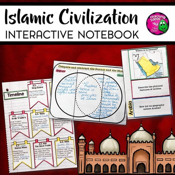 Preview of Islamic Civilization Interactive Notebook Unit INB Islam World History