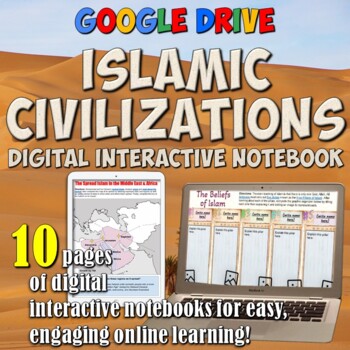Preview of Islamic Civilizations Google Drive Interactive Notebook